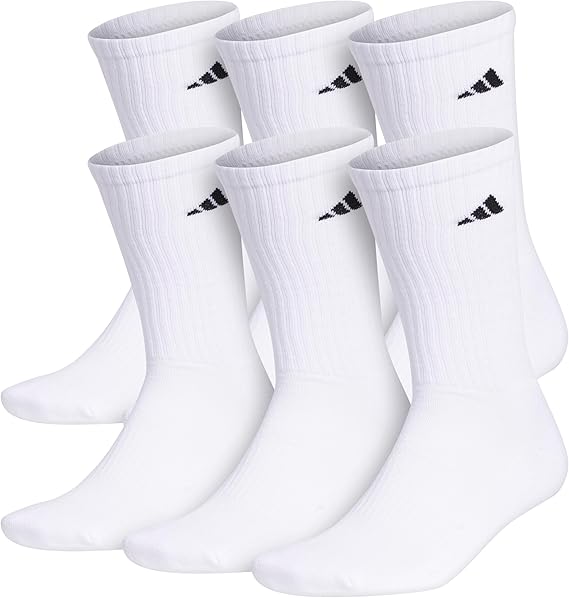 Adidas Men's Athletic Cushioned 6-Pack Crew,