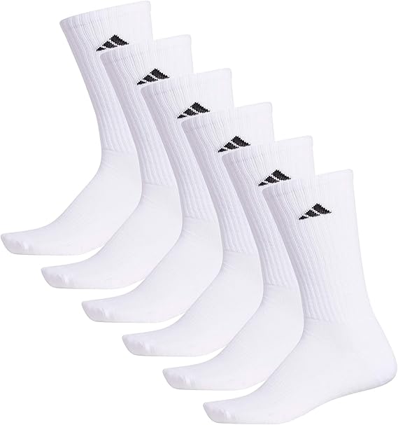 Adidas Men's Athletic Cushioned 6-Pack Crew,