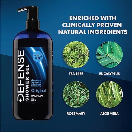 Defense Soap Tea Tree Body Wash | All Natural Organic Shower Soap for Athletes |